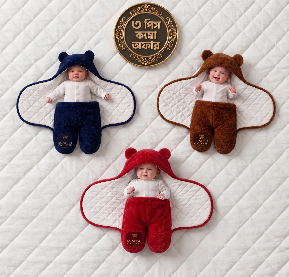 3pes Baby Blanket Combo Offers